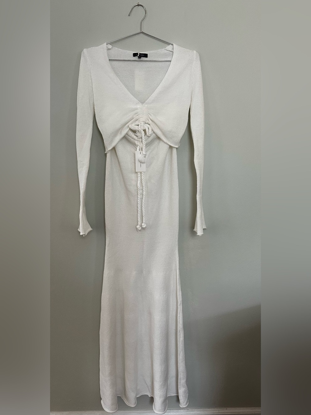 NWT JLuxLabel Ivory Knit Maxi Dress & Crop Top Set M